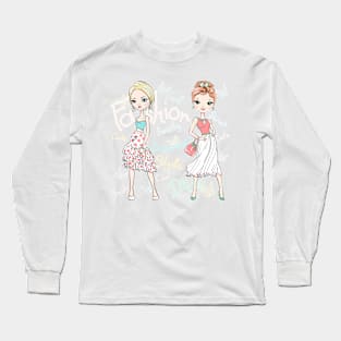 Two fashion girls Long Sleeve T-Shirt